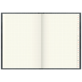 Registerbuch | A5, 192 Seiten, kariert, Kunststoff, grau